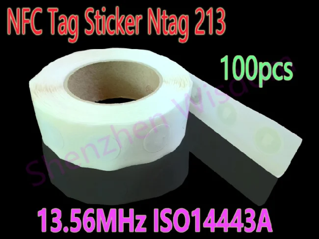 100pcs Ntag213 NFC Tags 13.56MHz ISO14443A NFC Sticker Ntag 213 All NFC Phone Available RFID NFC tag Stickers Adhesive Labels 100pcs Ntag213 NFC Tags 13.56MHz ISO14443A NFC Sticker Ntag 213 All NFC Phone Available RFID NFC tag Stickers Adhesive Labels