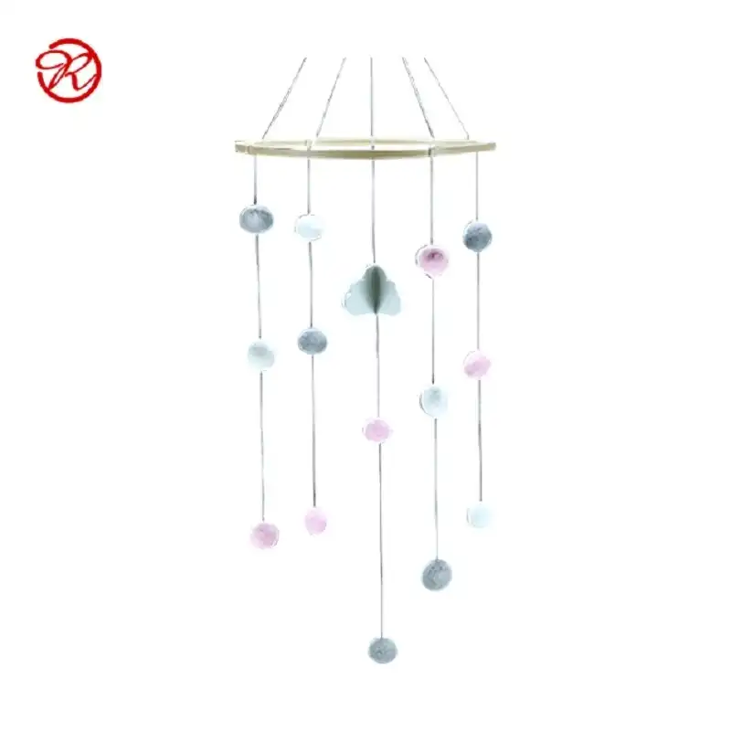 Baby Crib Mobile Felt Ball Nursery Ceiling Bed Room Decor For