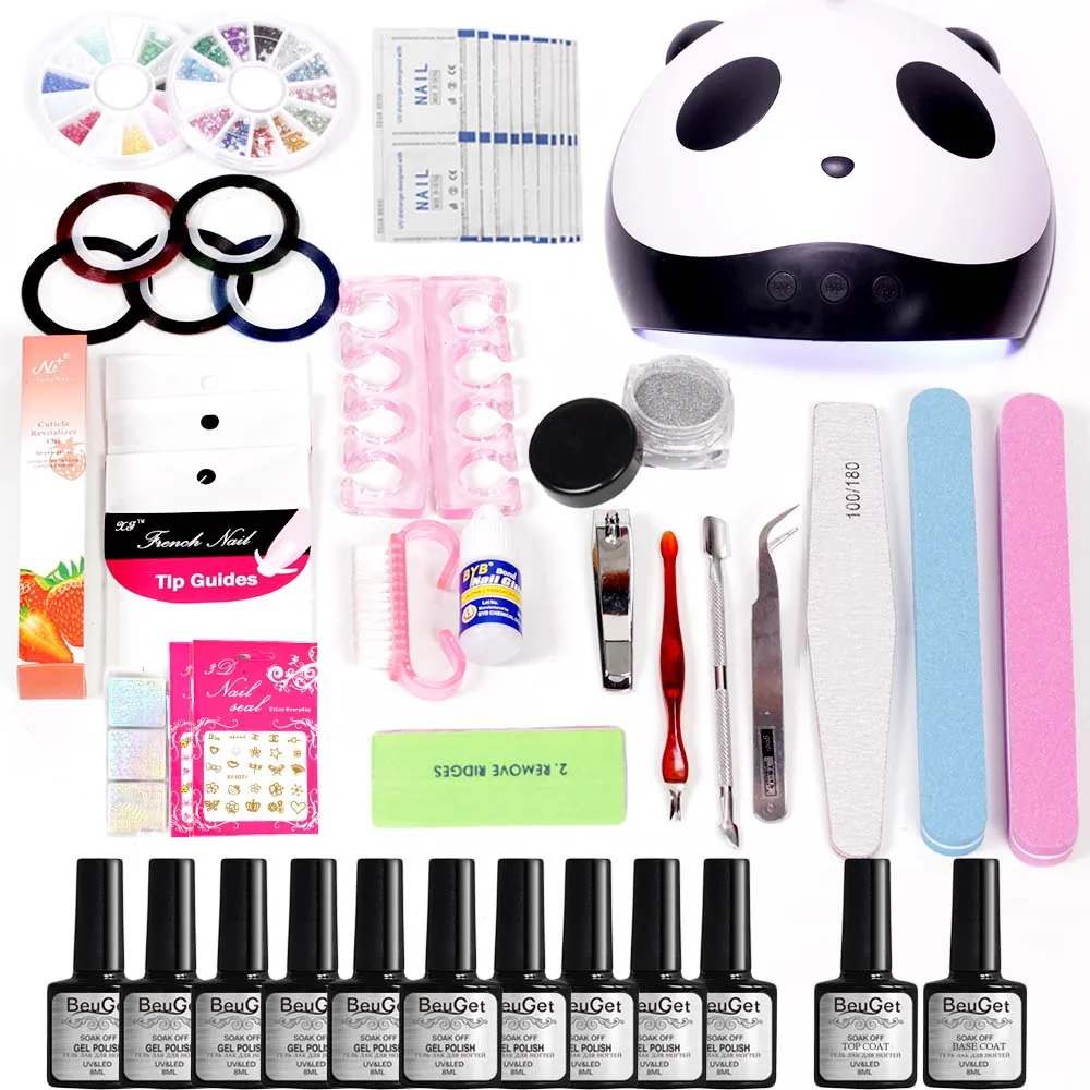 

Nail Set 36W UV LED Lamp Dryer With 10pcs Nail Gel Polish Kit Soak Off Manicure Tools Set Gel Nail Polish Kit For Nail Art Tools