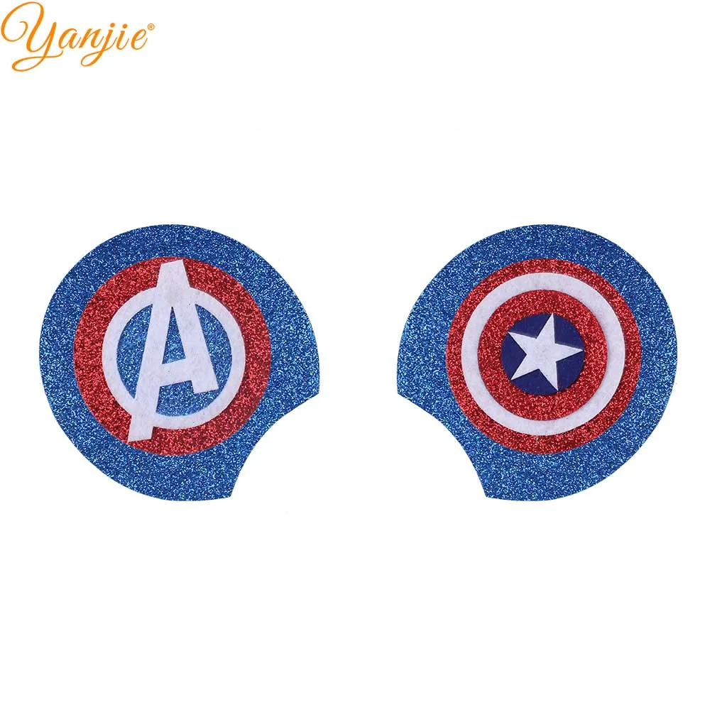 

1 Pair 3.3'' American Shield A Letter Minnie Mouse Ears Girls Glitter Ears Kids Party DIY Headband Hair Accessories Hot Sale