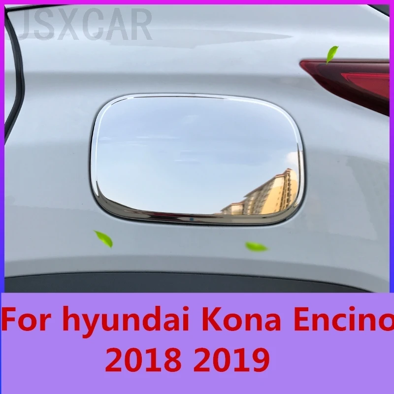 

Newest Fuel Tank Cover Gas Lid Filler Cap Metal ABS Exterior decoration Car accessories For Hyundai Kona Encino 2018 2019