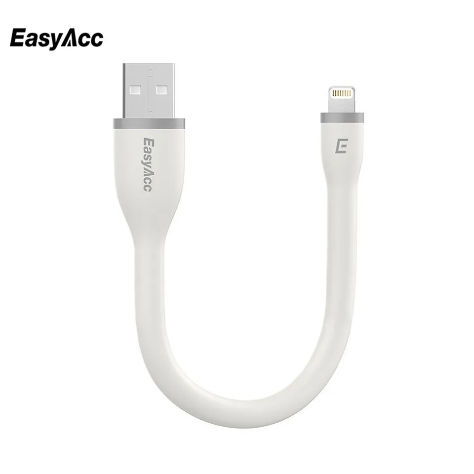 

EasyAcc Special Unibody Design MFI Certified Lightning To USB Cable - 0.5 Feet (0.15 Meter) - White
