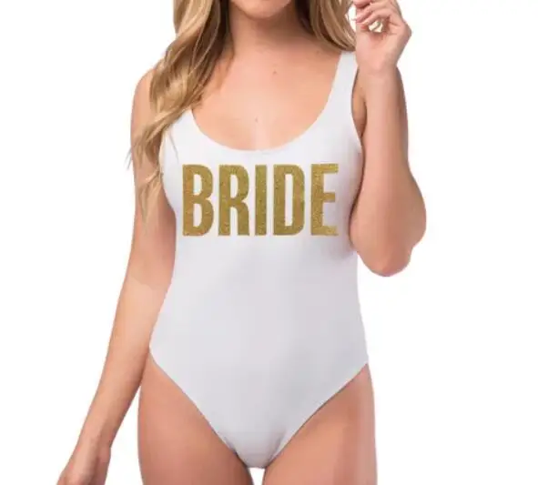 one piece bride bathing suit
