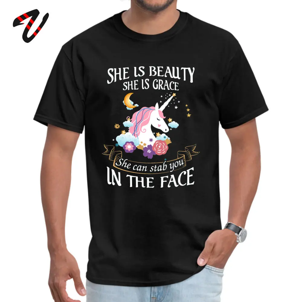 Funny Unicorn Shirt Casual Summer/Fall Pure Cotton O Neck Men Tees Fashionable Tops Shirt Hip Hop Short Sleeve T Shirt Funny Unicorn Shirt16020 black