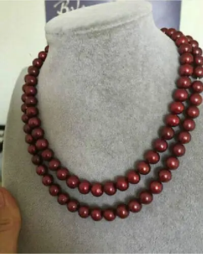 

Free Shipping >>>>>50" 10-11 MM AAA SOUTH SEA NATURAL brown PEARL NECKLACE 14K GOLD CLASP