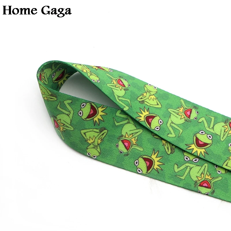 D0341 Homegaga kermit the frog Мультяшные Брелоки для ключей ремешки на шею детей брелок ID