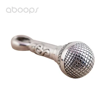 

Vintage 925 Sterling Silver Microphone Shaped Necklace Pendant for Men Women Free Shipping