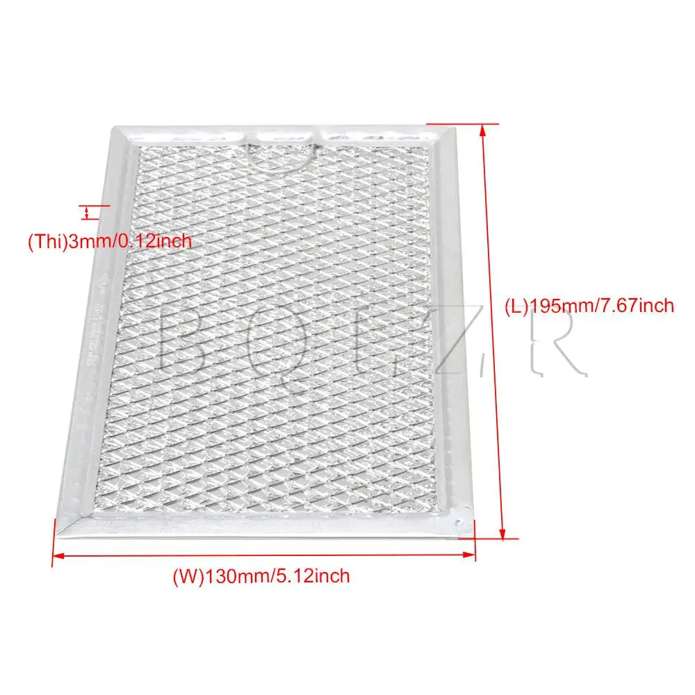 BQLZR 19,3x12,8x0,2 см Алюминиевая смазка сетка для микроволновой печи фильтр 5304464105 для замены