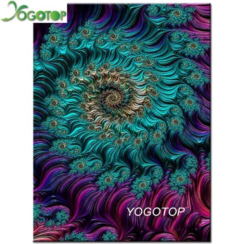 

YOGOTOP 5D Diy Diamond Painting Cross Stitch Fantasy Flowers Home Decor Square Mosaic Kits Full Diamond Embroidery QA218