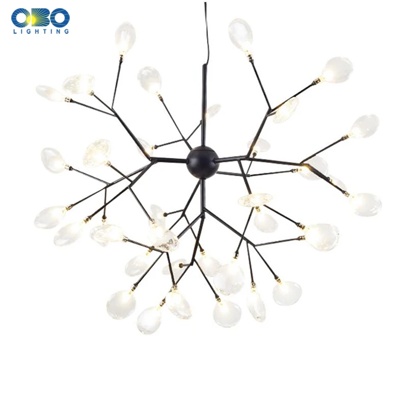 

Postmodern Black Firefly Iron Gold Pendant Light Living room Dining room Clothing store Pendant Lamp Lighting G4 110-240V