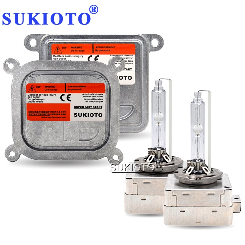 SUKIOTO Xenon D1S D3S D8S балласт комплект 55 Вт HID Ксеноновые фары 5500K+ 60% D1R D1S 034663 10R-034663 A71177E00DG автомобильные HID фары