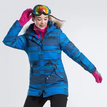 18 открытый зимняя куртка сноуборд для Для женщин лыжные костюмы ветрозащитные Водонепроницаемый теплый дышащий толщиной Женский Пеший Туризм Куртка для снежной погоды