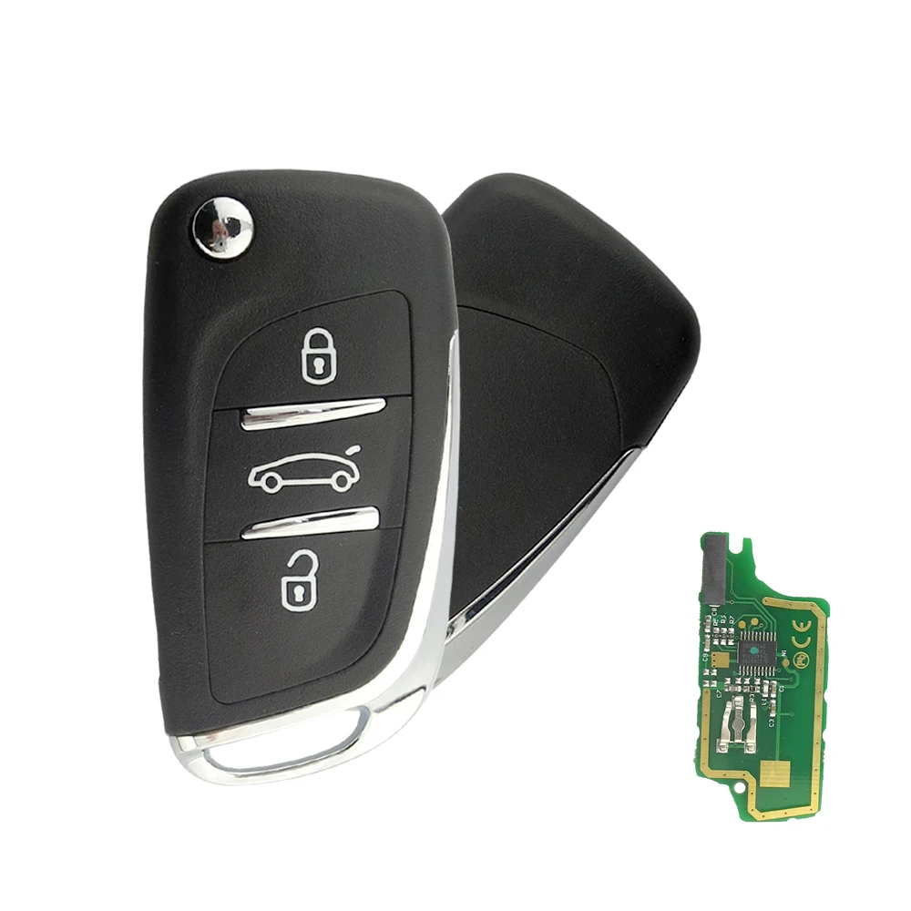 OkeyTech для peugeot 307 408 308 для Citroen C2 C3 C4 C5 C6 Xsara Grand Picasso 3 кнопки флип-пульт дистанционного управления брелок ID46 PCF7961 чип