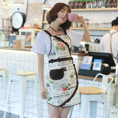 

Original Korean version apron lovely princess apron kitchen work clothes oil proof coffee shop apron smock