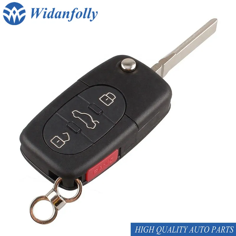 Widanfoly 4 кнопки с паникой Складная откидная оболочка ключа дистанционного