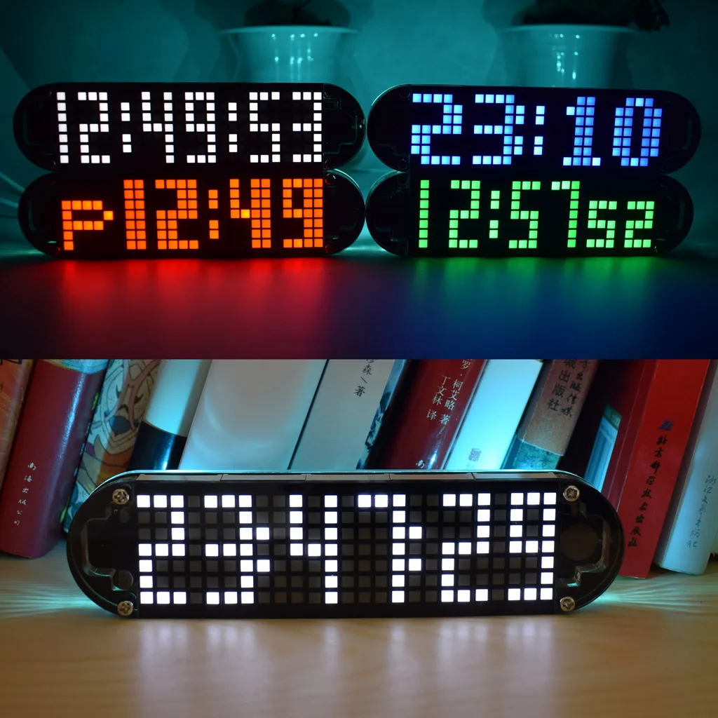 

DS3231 Multifunction Alarm Clock LED Dot Matrix Animation Effects DIY Kit Gifts
