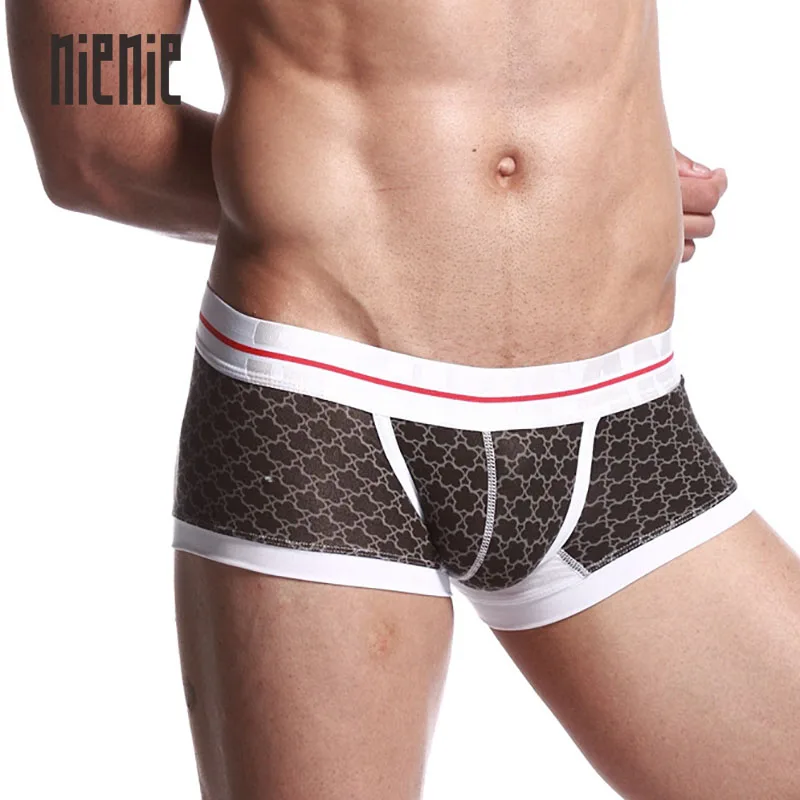 

Men's boxers underwear Low-waist U-bag boxer Cotton shorts 3 Colors Choice S M L XL
