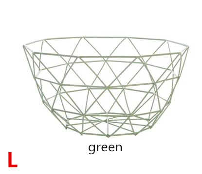 Железная металлическая корзина для фруктов, закуски, конфет, корзины для хранения, декоративный поднос, настольный органайзер, Скандинавское украшение, домашняя чаша для слива - Цвет: C