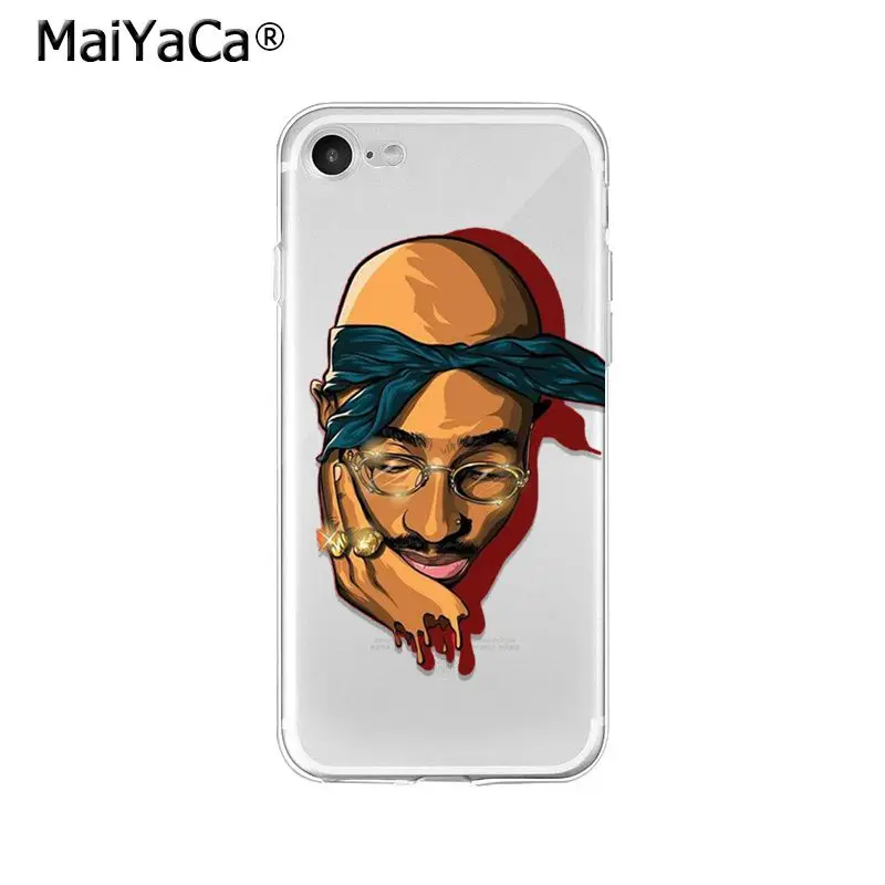 Yinuoda Rapper 2Pac Makaveli Tupac Amaru Shakur TPU Мягкий силиконовый чехол для телефона для iPhone X XS MAX 6 6S 7 7plus 8 8Plus 5 5S XR - Цвет: A4