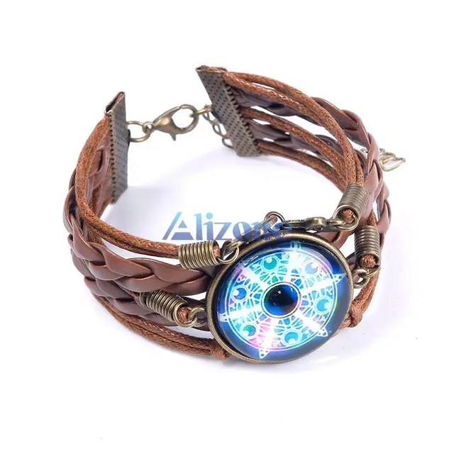 Bracelets New Magic Circle Rhinestone Gem Leather Wristband Bracelet Bracelets New Magic Circle Rhinestone Gem Leather Wristband Bracelet Bangle Cosplay Clcy 63155