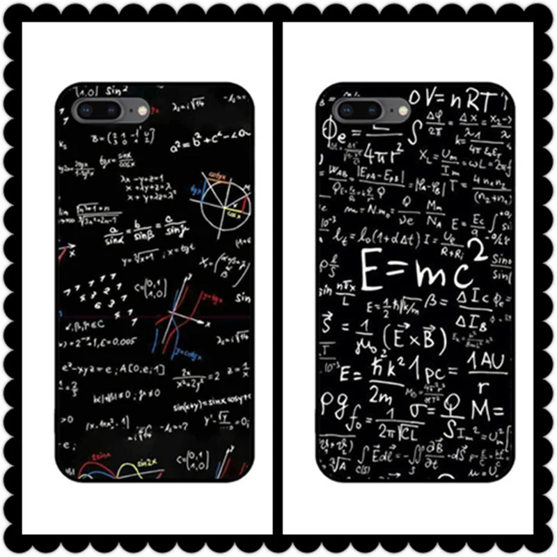 Чехол с математической формулой для iPhone 8 7 6Plus SE 5S роскошные модные зеркальные