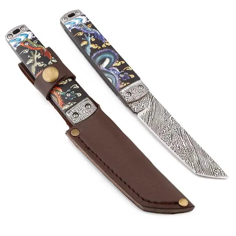

cs go Outdoor multi-function knife wild high hardness sharp 57RC tactical knife wilderness survival non-folding knife gift