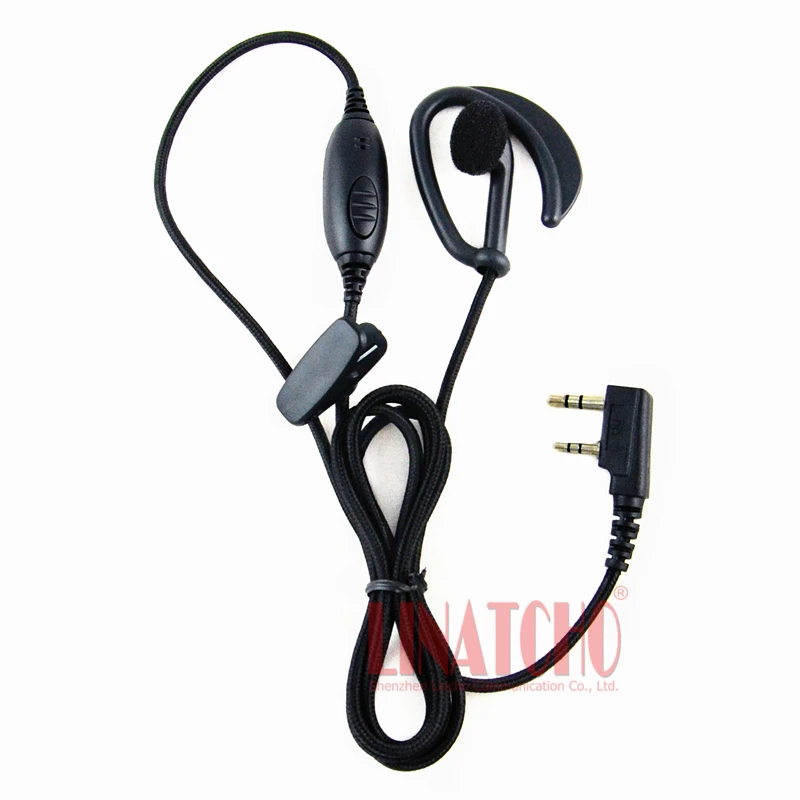 resistance to pull nylon rope walkie talkie earphone with mic universal K-Type