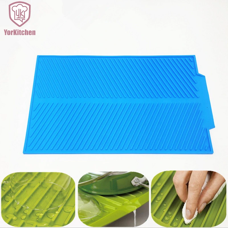 

43*33CM 324G Big Portable Useful Non-Toxic New Design Silicone Dish Drying Mat For Free Shipping