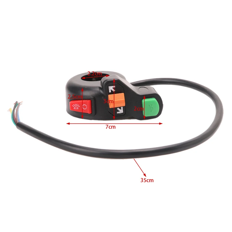 3 en 1 motocicleta ATV 7/8 pulgadas interruptor de manillar bocina señal de encendido apagado botón Sistema eléctrico motocicleta interruptores 3 en 1 motocicleta ATV 7/8 pulgadas interruptor de manillar bocina señal de encendido apagado botón Sistema eléctrico motocicleta interruptores
