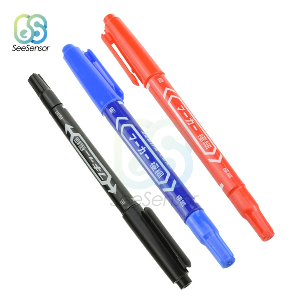 

5Pcs Smart Electronics Marker Pen CCL Anti-etching PCB Circuit Board Ink Marker Double Pen For DIY PCB