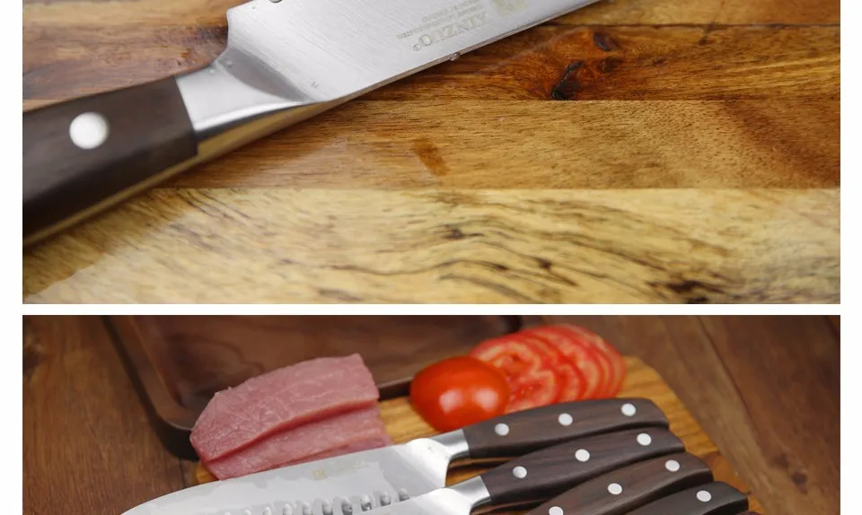 XINZUO " дюймовый нож для хлеба, немецкий 1,4116, нож для торта из нержавеющей стали, кухонные ножи высокого качества, кухонные инструменты с ручкой из розового дерева