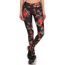 NEW KYK1099 Sexy Girl Women Flower Rose 3D Prints High Waist Running Fitness Sport Leggings Jogger Yoga Pants