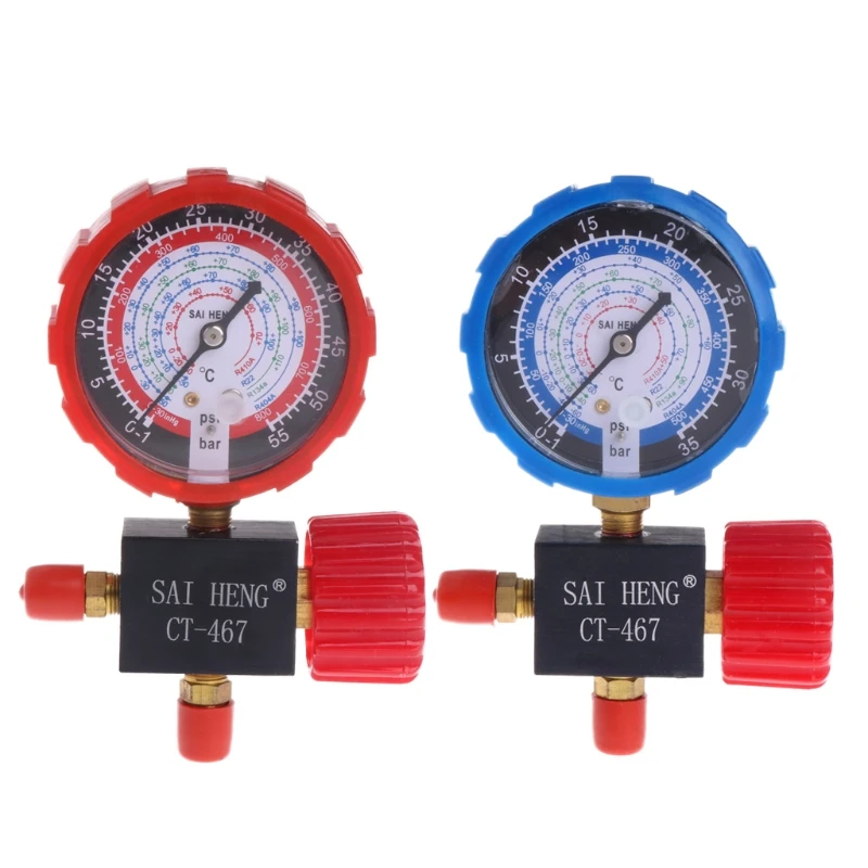

Air Conditioning Manifold Gauge High/Low Pressure R134a R404a R22 R410a Refrigerant Manometer with Valve