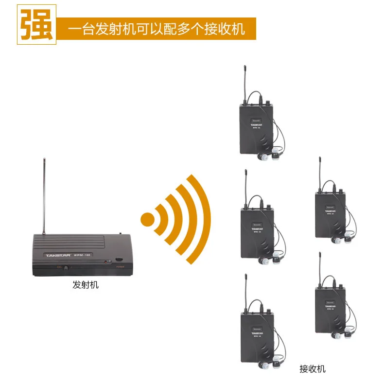 С отслеживающим номером TAKSTAR wpm100 WPM-100 в уши сценический беспроводной монитор система передатчик приемник