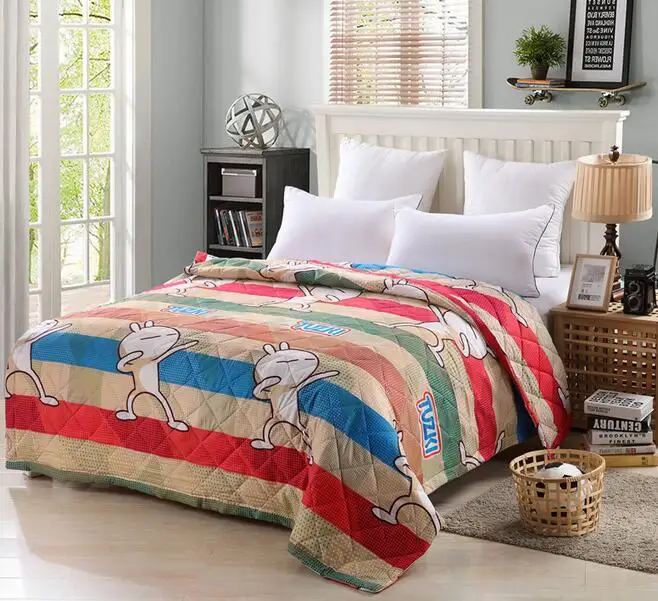 Летние одеяла для кондиционирования воздуха, постельные простыни, постельные стеганые одеяла из хлопка переменного тока - Цвет: B