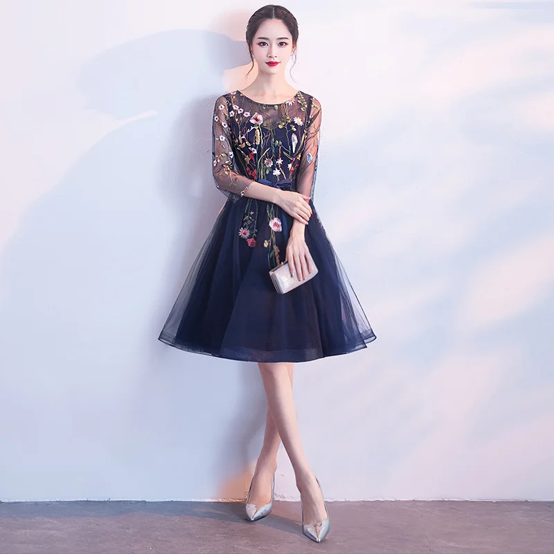 Высокое качество, короткое платье Cheongsam, сексуальное, с вышивкой, Qipao, женское традиционное китайское платье, Восточный стиль, платья, халат, Longue Chinoise