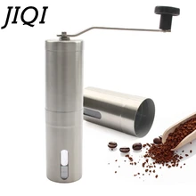 JIQI руководство Кофе Girnder с керамическими жерновами Кусачка Maker 304 Нержавеющая сталь рукоятка кофемолка машина дробилка