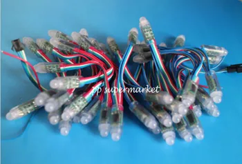

100PCS 12mm WS2811 IC Full Color Pixel LED Module Light DC 5V input IP68 waterproof RGB color Digital LED Pixel Light