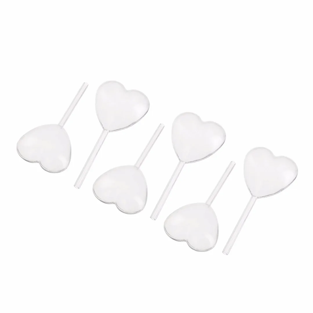 50pcs 4ML Plastic Pipettes Transparent Heart Shaped Eye Dropper Squeeze Transfer Oil Tool DIY Cupcake Ice Cream Home Supplies