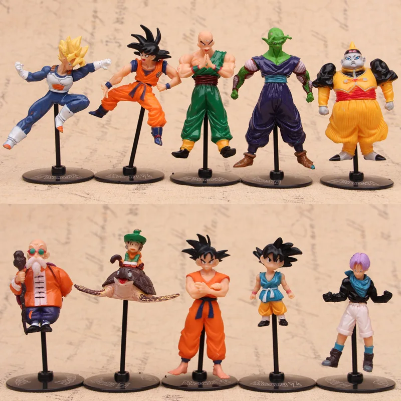 5-10 см Супер Saiyan Сон Гоку Транкс мутен Роши ПВХ Фигурки Dragon Ball Z коллекционные