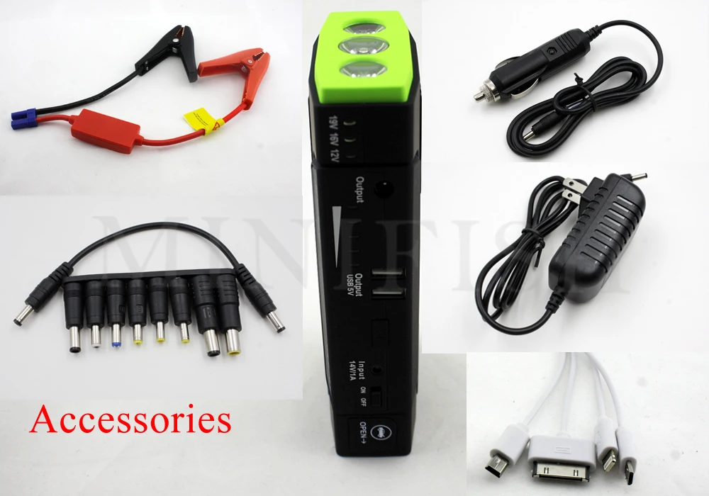 Promotion Multi-Function Mini Portable Emergency Battery Charger Car Jump Starter 68000mAh Booster Power Bank Starting Device