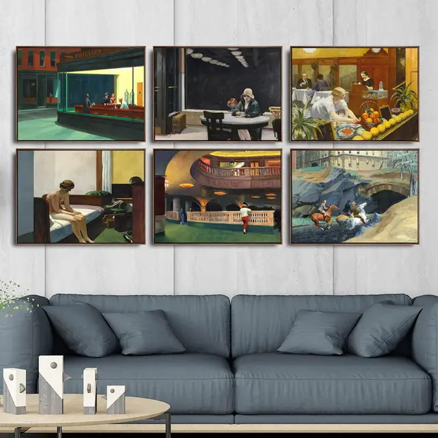 Artworks by Edward Hopper Printed on Canvas 2