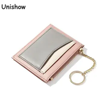 

Unishow Fashion Panelled ID Card Holders Women Business Credit Card Holder Wallet Small Female Key Wallet Mini Coin Purse Pocket