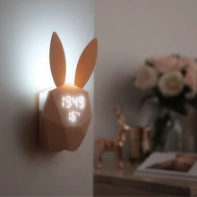 Student Music Cute Charge Creative Snooze Alarm font b Clock b font Sound Control Bedroom Bedside