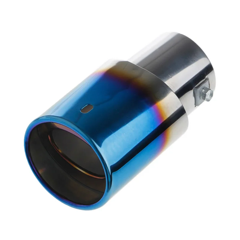

New Universal Stainless Steel Car Rear Round Exhaust Pipe Tail Throat Muffler Tip