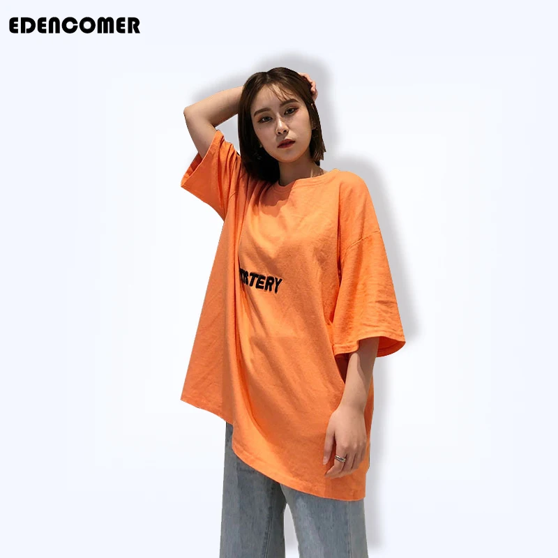 

Summer T-shirts for Women 2019 Spring New Loose Casual Letter Printing T-shirt Female Pure Cotton Short Sleeve Fashion Top
