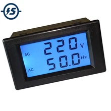 Цифровой монитор напряжения переменного тока 80-300 В, двойной ЖК-дисплей, измеритель частоты напряжения, счетчик для промышленного контроля