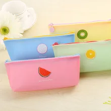 Big capacity summer fruit kiwi lemon Pencil Case PU Cute School Supplies Stationery Gift School Pencil Box Pencilcase Pencil Bag