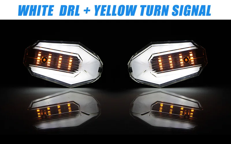 12 3258 SMD LED Motorcycle Yellow Turn Signal Light Blue Linear Flow Effect DRL 12 3258 SMD LED Motorcycle Yellow Turn Signal Light Blue Linear Flow Effect DRL