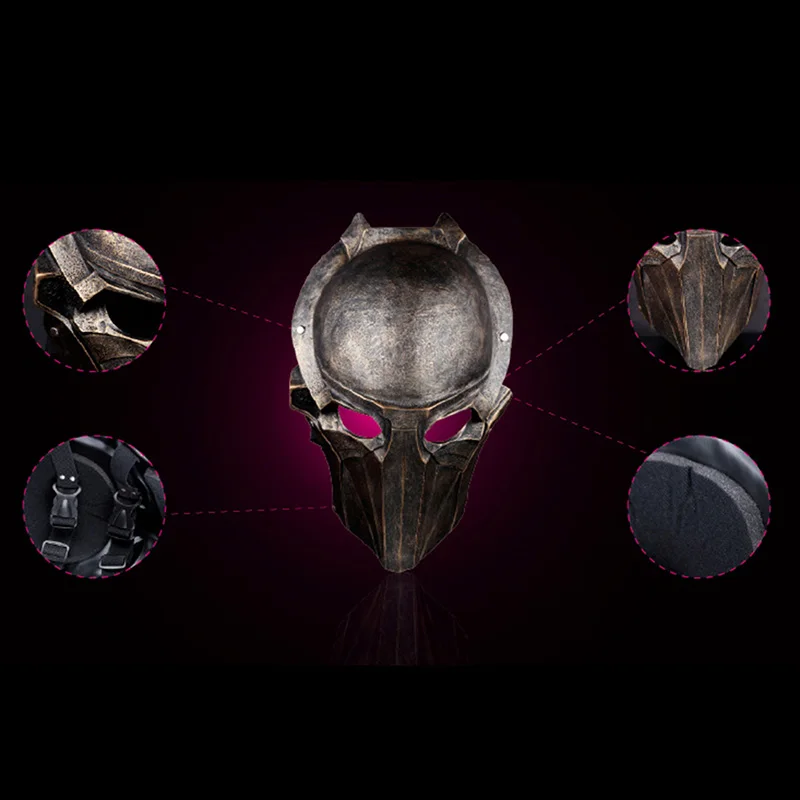 Resin Brown Predator Mask Eagle Mask Mascara Terror Movie Masks Party Masquerade Fancy Costume Cosplay Halloween Christmas Gift (4)